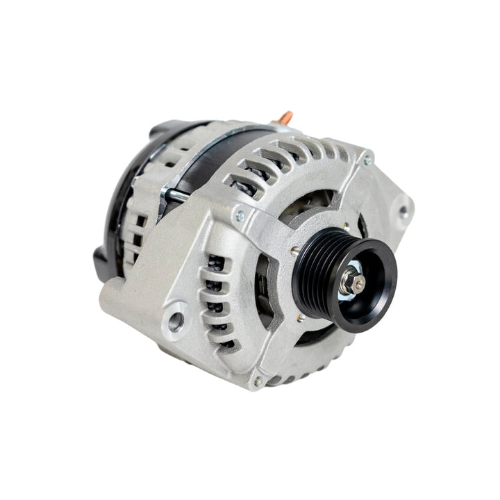 1969-1974 GMC C15 V8 5.7L 12si high output alternator - 6-rib serpentine pulley, angle view