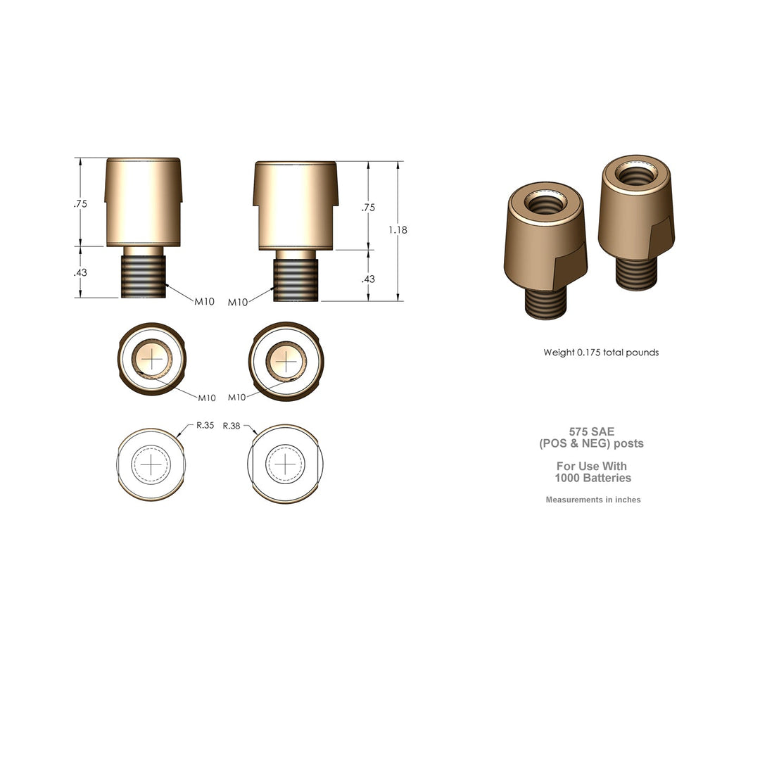 XS Power 575 Battery Terminal Hardware