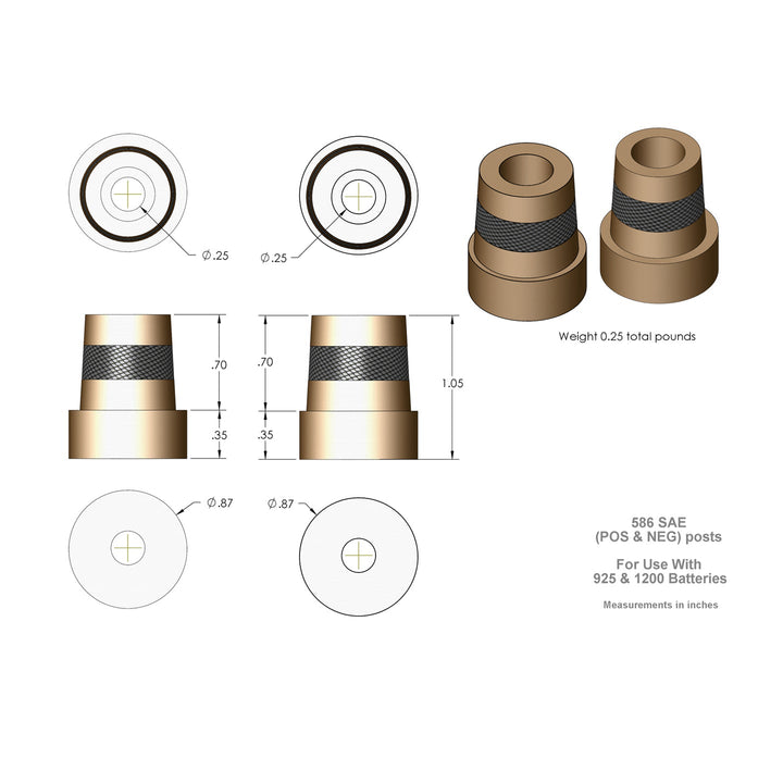 XS Power 586 Battery Terminal Hardware
