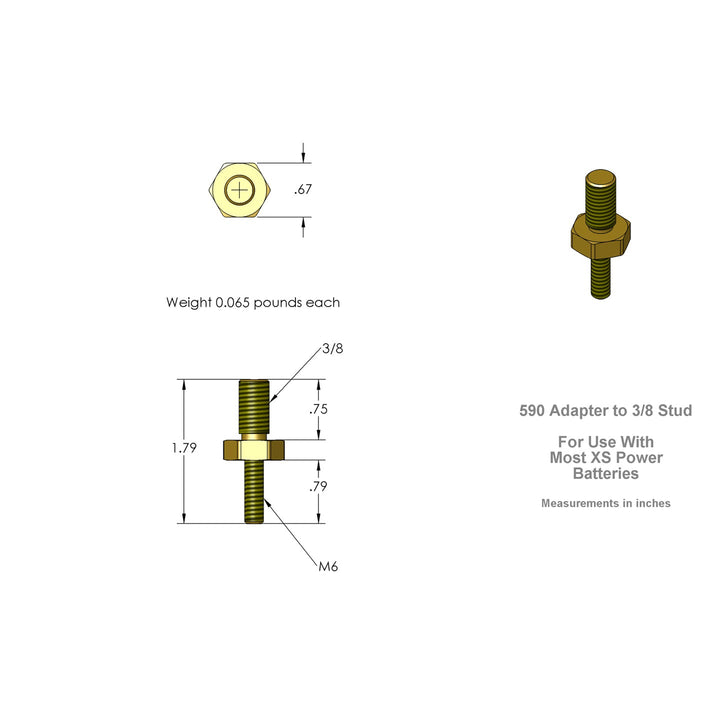 XS Power 588 Battery Terminal Hardware