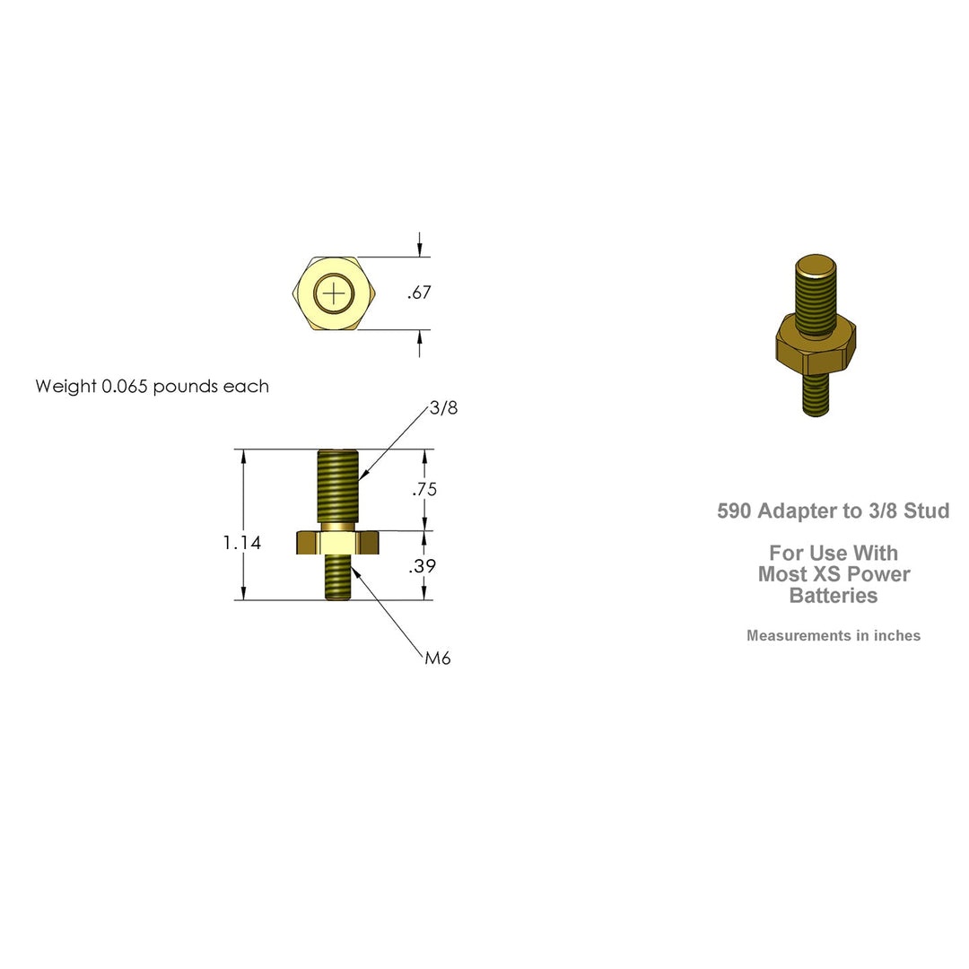 XS Power 590 Battery Terminal Hardware
