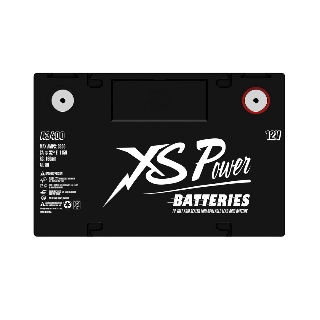 XS Power A3400 Group 34 12V AGM Car Audio Battery