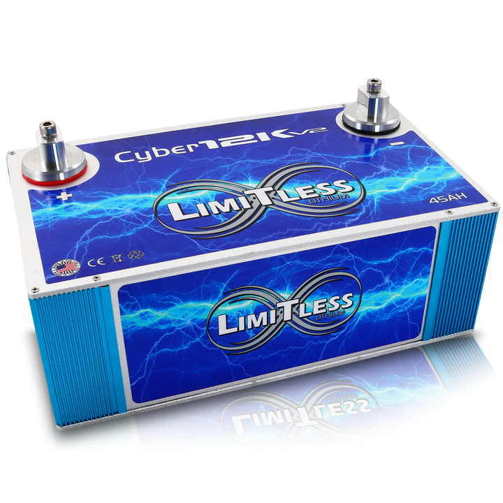 Limitless Lithium Cyber 12K V2 45Ah 12V LiFePO4 Car Audio Battery