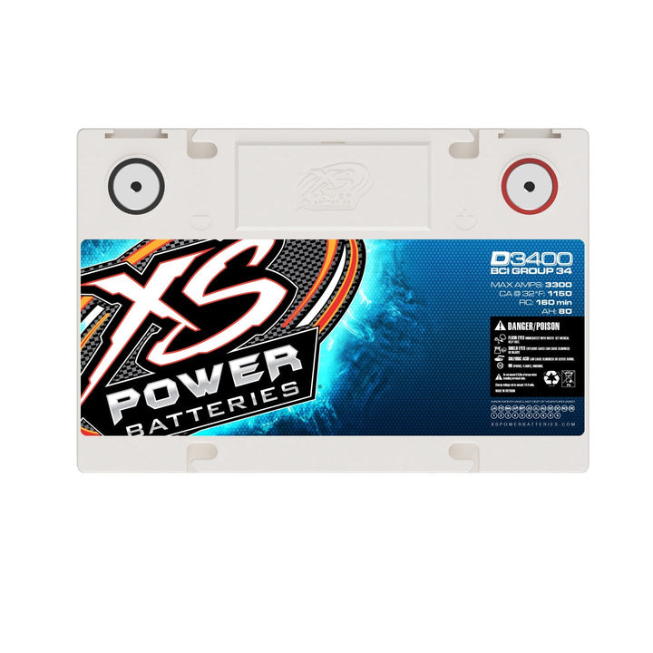XS Power D3478 Group 34 12V AGM Car Audio Battery