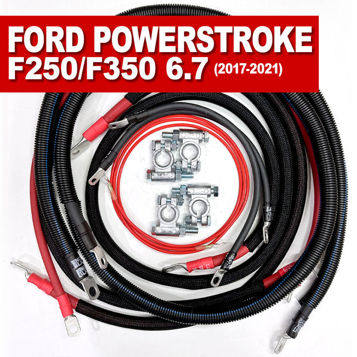 Ford Powerstroke 6.7 Diesel - F250/F350 Battery Cable Kit (2017-2021)