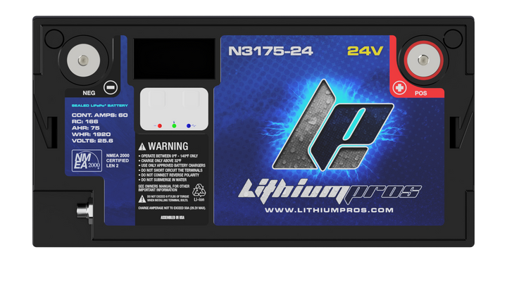 Lithium Pros N3175 25.6V 75Ah LiFePO4 Lithium Trolling Motor Battery – JS Alternators