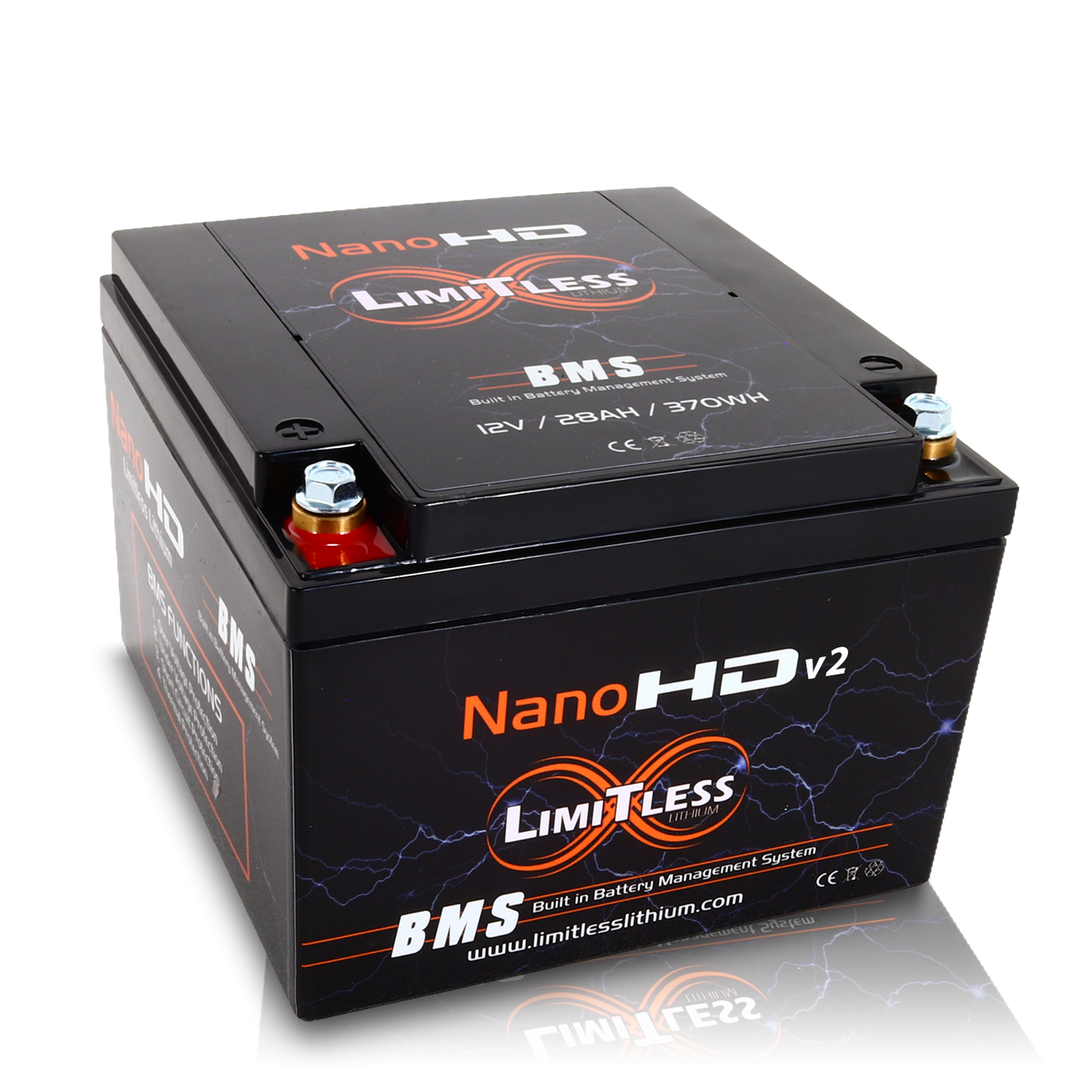 Limitless Lithium Nano-HD v2 30Ah LiFePO4 Powersports Battery + 3.5A Maintainer (2)