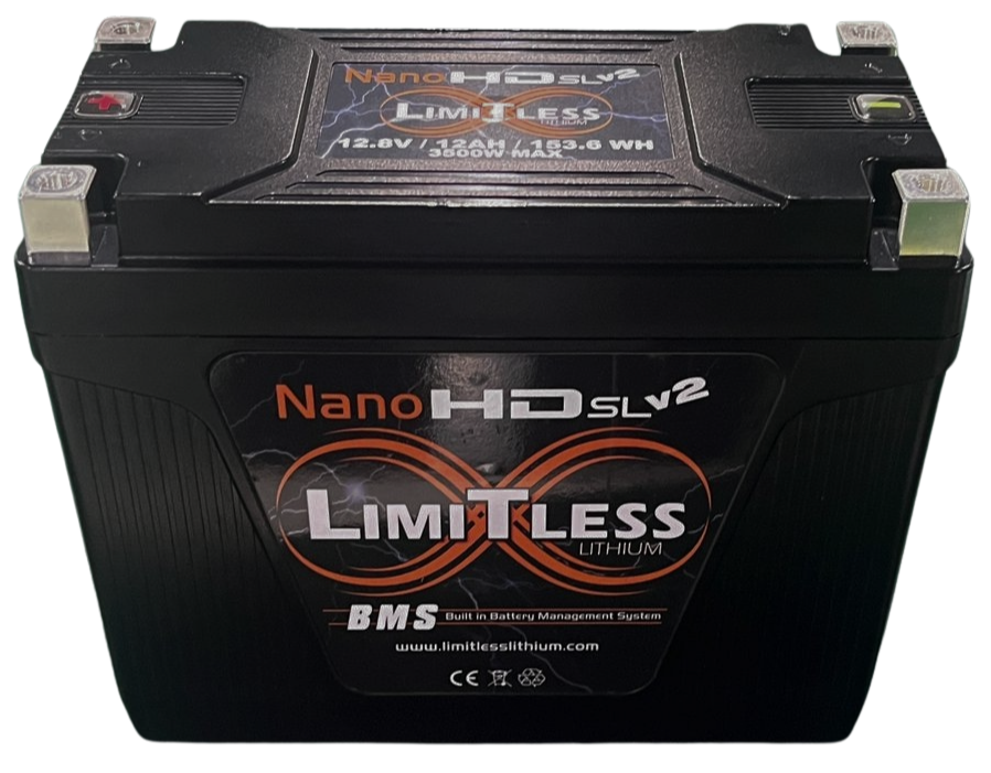 Limitless Lithium Nano-HD SLv2 12Ah LiFePO4 Powersports Battery BCI 20 + 3.5A Maintainer