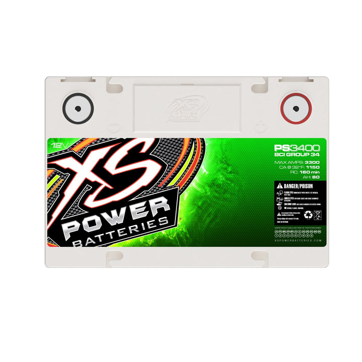 XS Power PS3400 Group 34 12V AGM Car Audio Battery