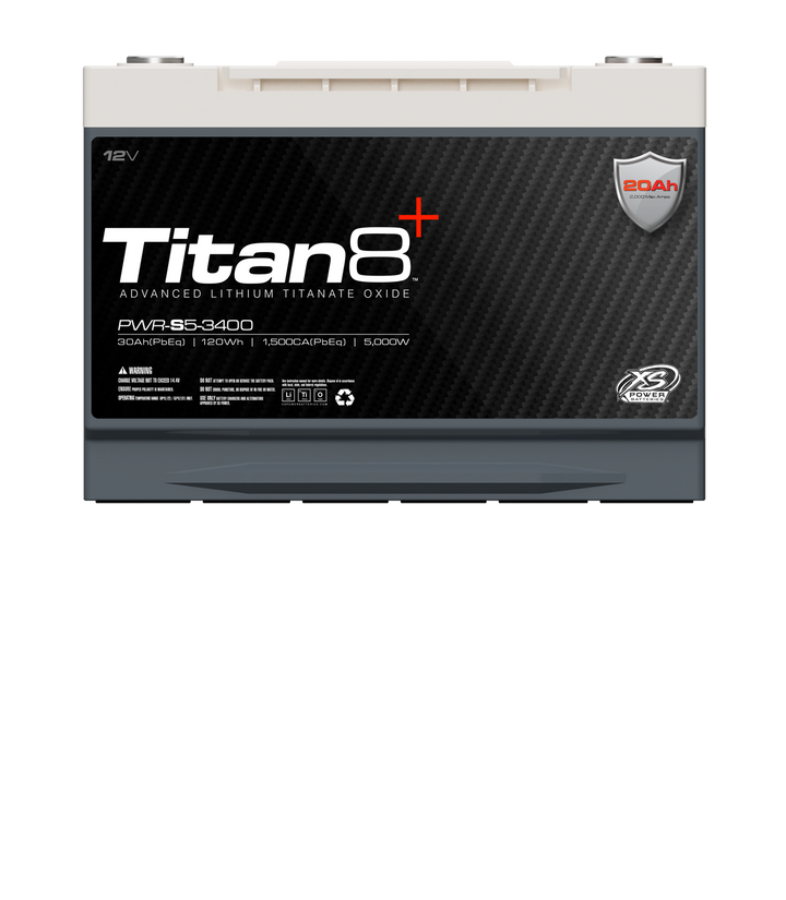 XS Power PWR-S5-3400 12V Titan8 Lithium Titanate (LTO) Battery
