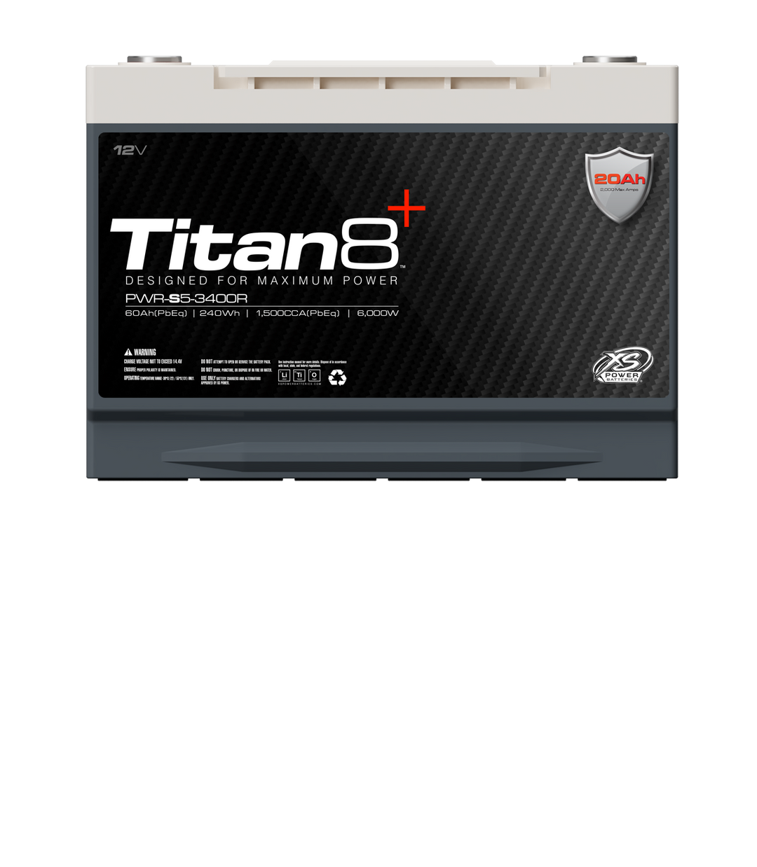 XS Power PWR-S5-3400R 12V Titan8 Lithium Titanate (LTO) Battery