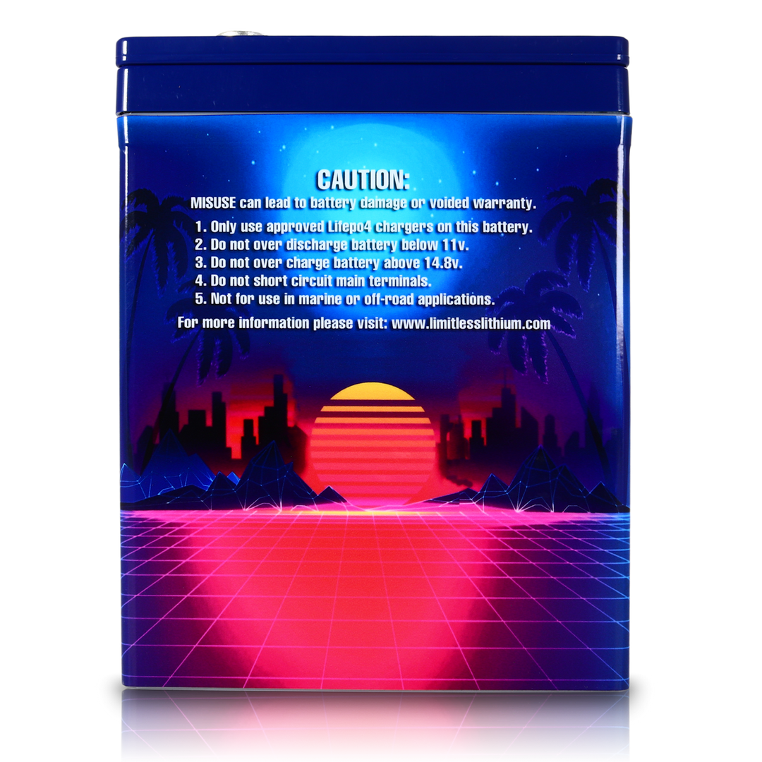 Limitless Lithium Retro Pro 56 12V LiFePO4 Car Audio Battery 56Ah Group 24 + 3.5A Maintainer (4)