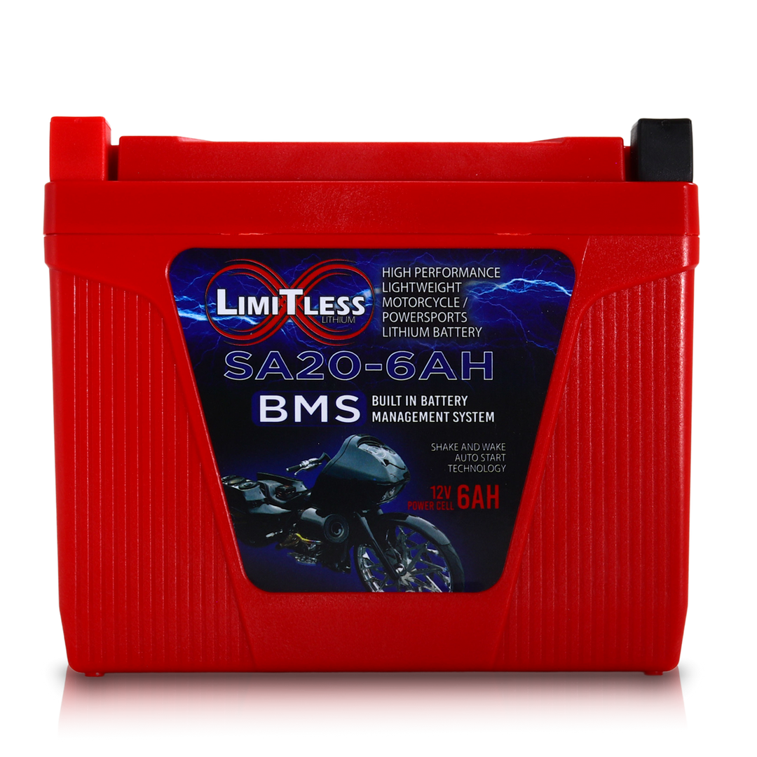 Limitless Lithium Shake Awake 6Ah 12V LiFePO4 Smart Motorcycle Battery (Case 20) (2)