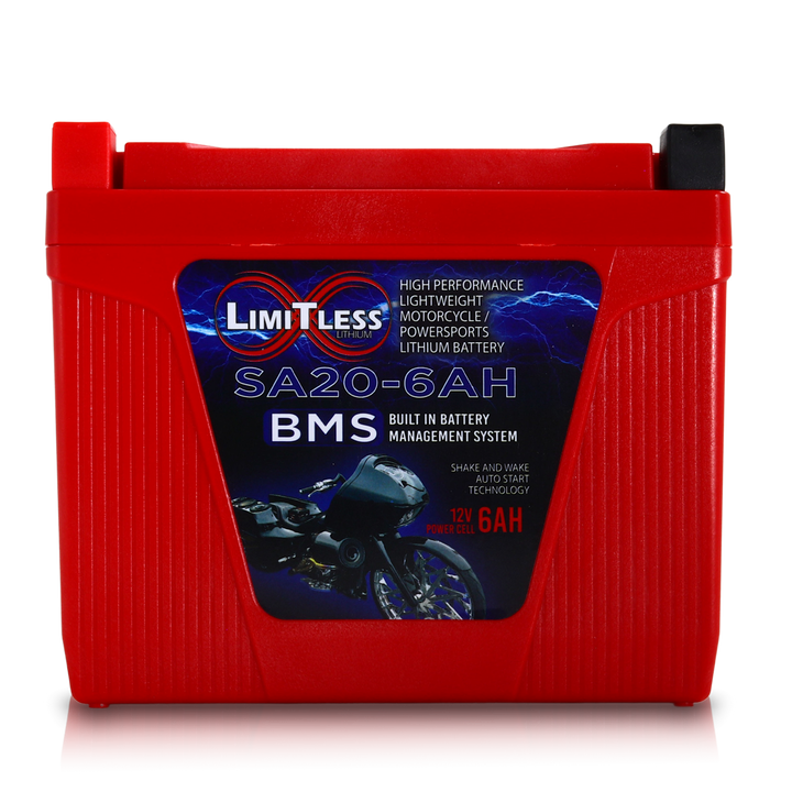 Limitless Lithium Shake Awake 6Ah 12V LiFePO4 Smart Motorcycle Battery (Case 20) (2)