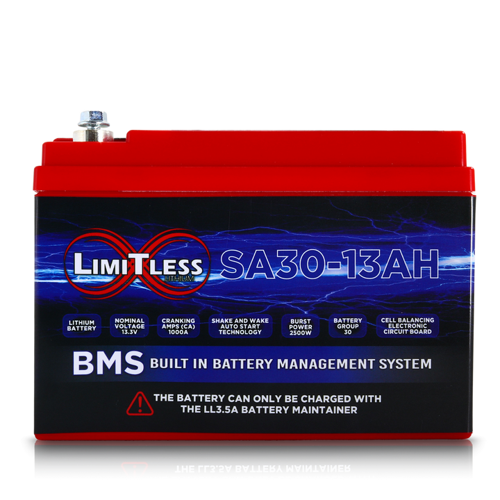 Limitless Lithium Shake Awake 13Ah 12V LiFePO4 Smart Motorcycle Battery (Case 30) (5)