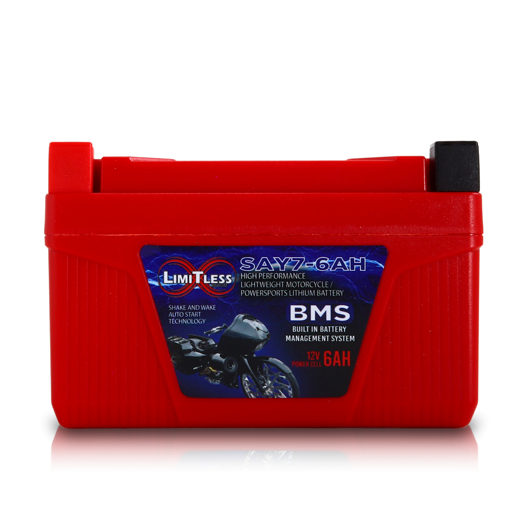 Limitless Lithium Shake Awake 6Ah 12V LiFePO4 Smart Motorcycle Battery (Case Y7) (2)