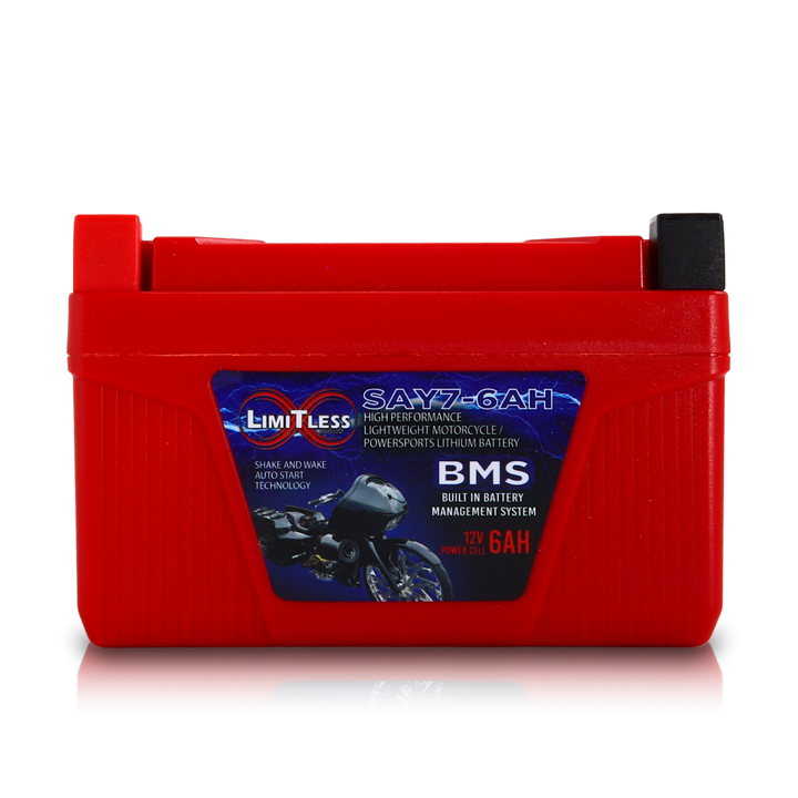 Limitless Lithium Shake Awake 6Ah 12V LiFePO4 Smart Motorcycle Battery (Case Y7) (2)