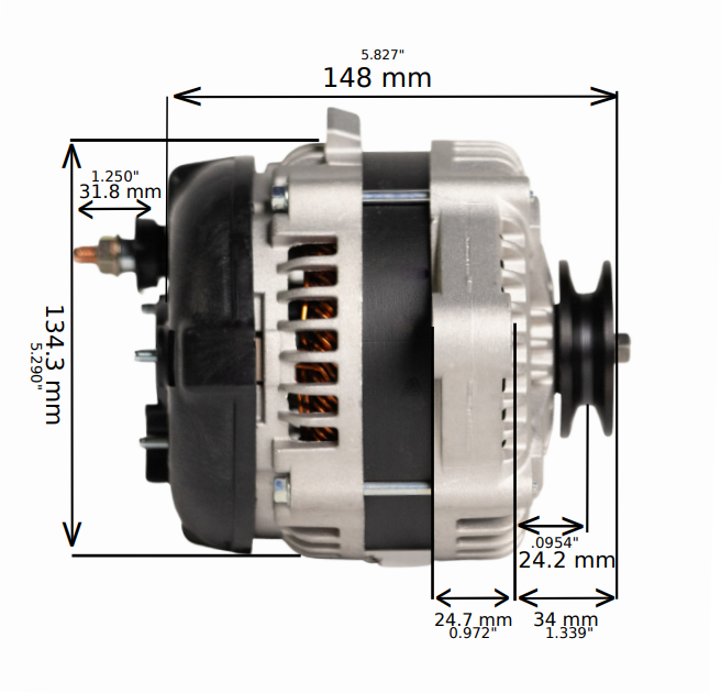 Universal Fit High Output Alternator