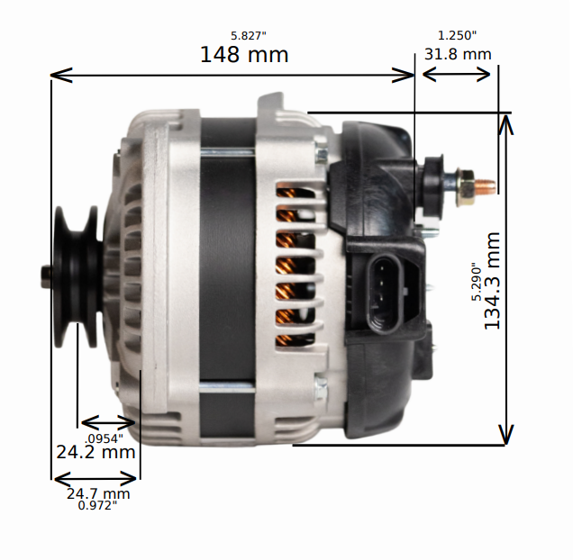 Universal Fit High Output Alternator