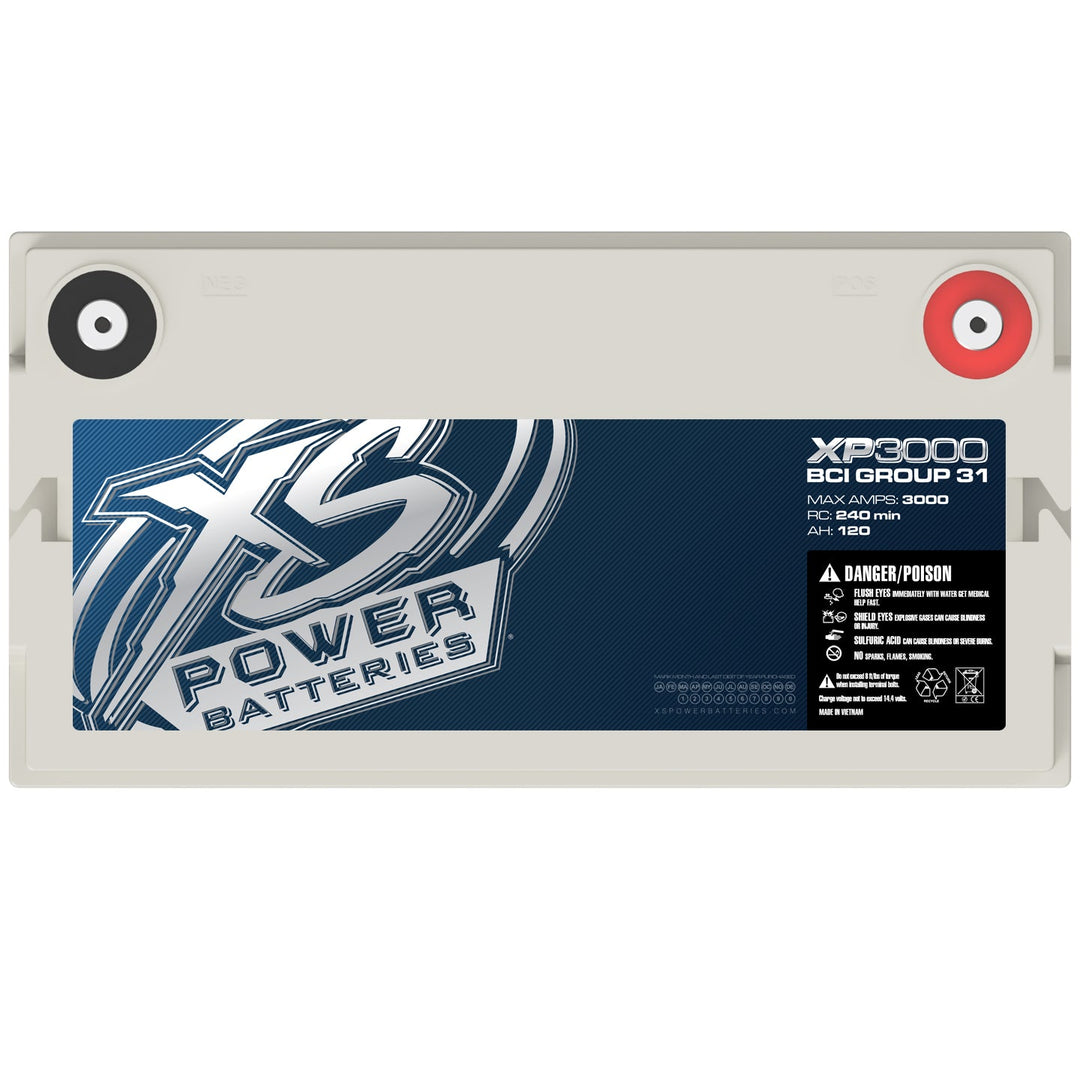 XS Power XP3000 Group 31 12V AGM Car Audio Battery