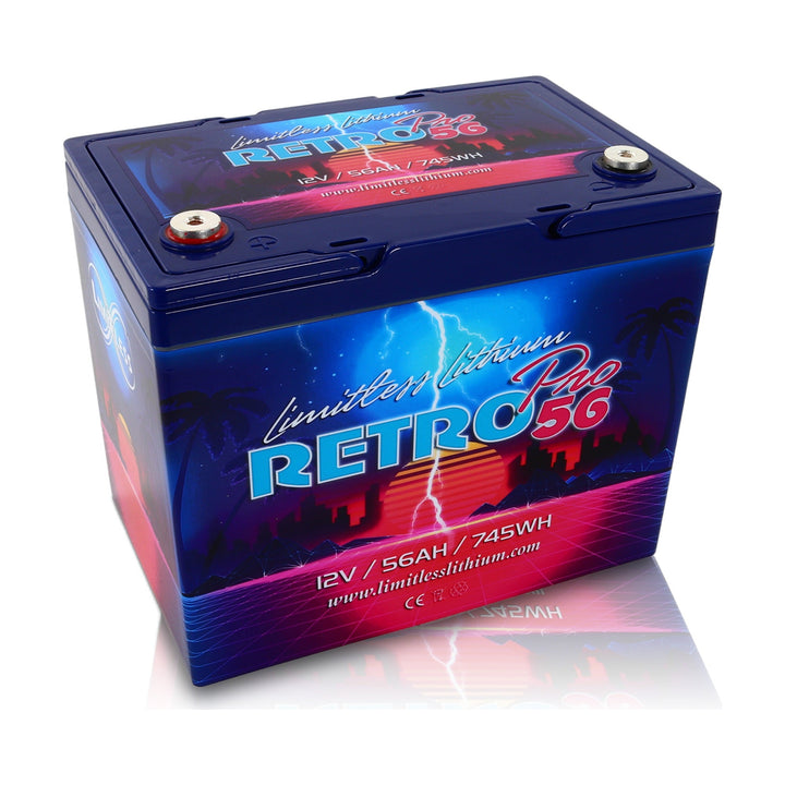 Limitless Lithium Retro Pro 56 12V LiFePO4 Car Audio Battery 56Ah Group 24