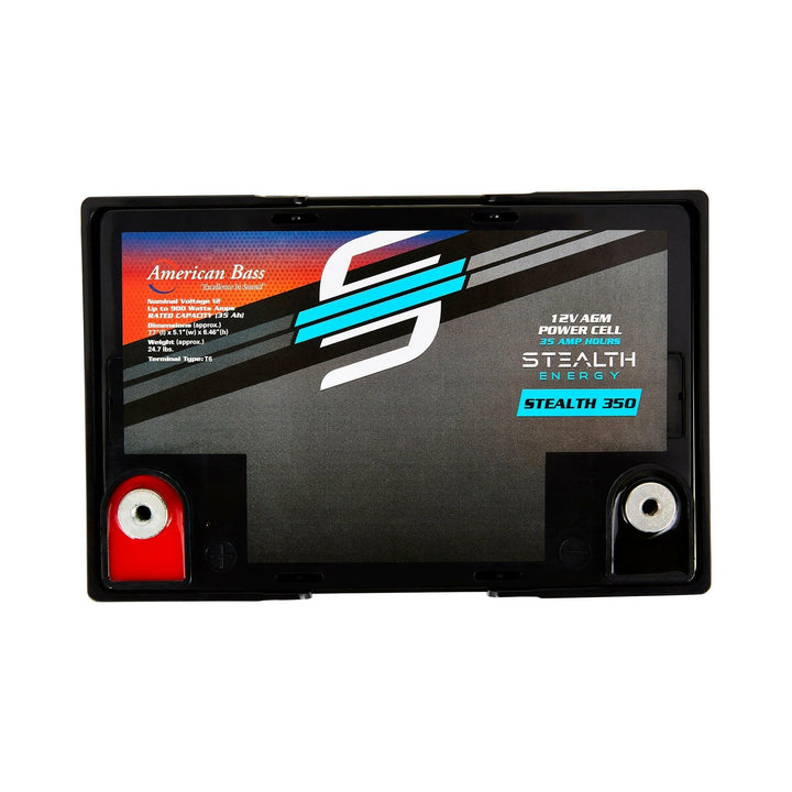 ST-350 American Bass Audio Stealth 350 35Ah AGM Battery Maintenance-Free, Sealed Power for Car Audio & More